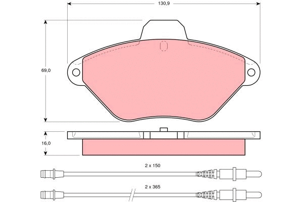 Brake Pad Set, disc brake (GDB1102)
