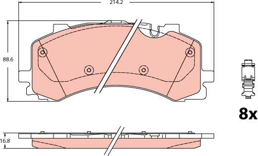 Brake Pad Set, disc brake (GDB2235)