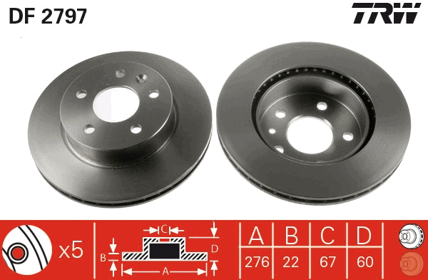 Brake Disc (DF2797)