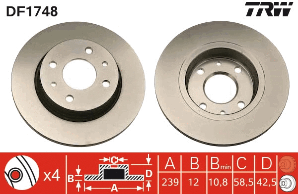 Brake Disc (DF1748)