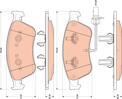 Brake Pad Set, disc brake (GDB1811)