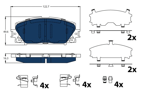 Brake Pad Set, disc brake (GDB4173BTE)