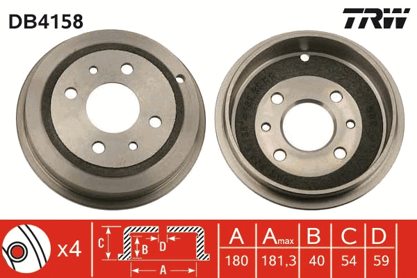 Brake Drum (DB4158)