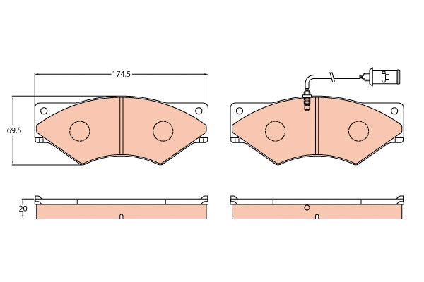 Brake Pad Set, disc brake (GDB5062)
