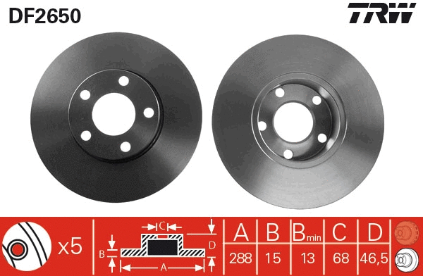 Brake Disc (DF2650)