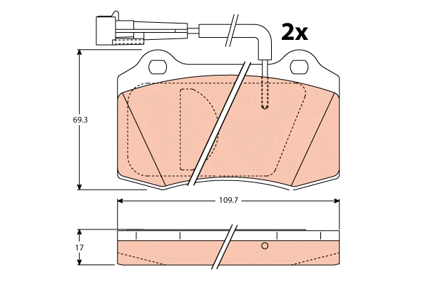 Brake Pad Set, disc brake (GDB1191)