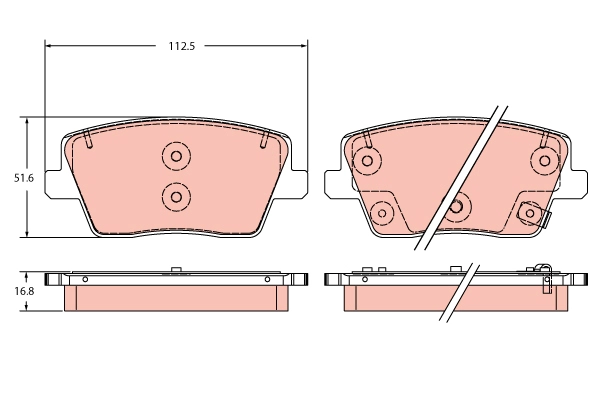 Brake Pad Set, disc brake (GDB2355)