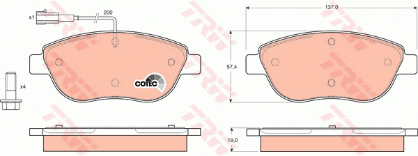 Brake Kit, disc brake (GTD1187)