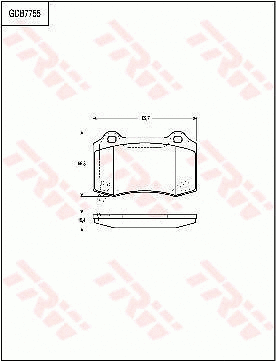 Brake Pad Set, disc brake (GDB7755)