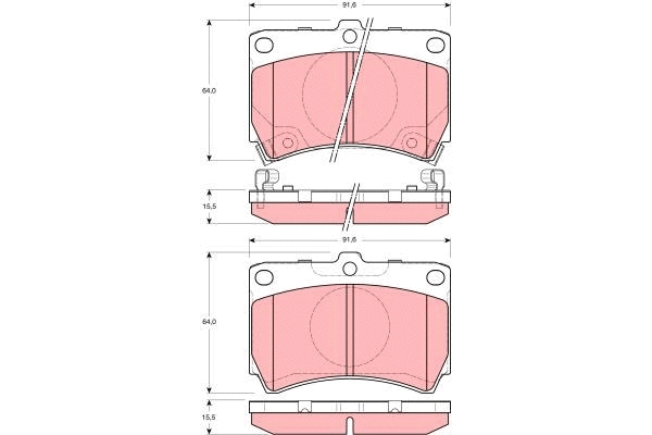 Brake Pad Set, disc brake (GDB3206)