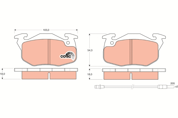 Brake Pad Set, disc brake (GDB327)