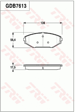 Brake Pad Set, disc brake (GDB7613)
