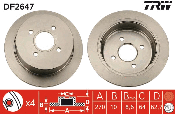 Brake Disc (DF2647)