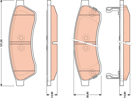 Brake Pad Set, disc brake (GDB4172)