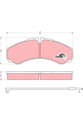 Brake Pad Set, disc brake (GDB1609)