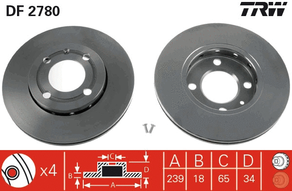 Brake Disc (DF2780)