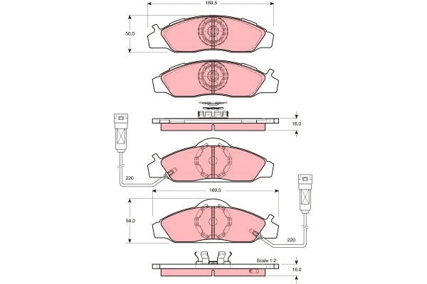 Brake Pad Set, disc brake (GDB3134)