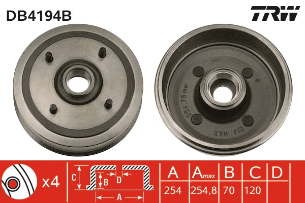 Brake Drum (DB4194B)