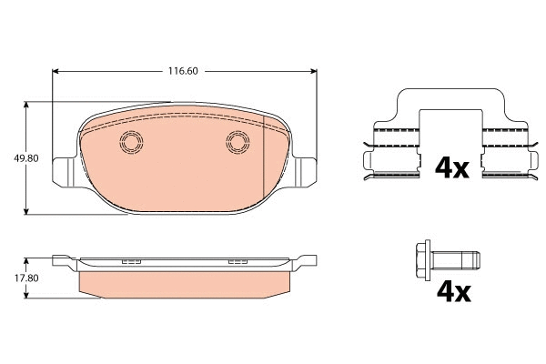 Brake Pad Set, disc brake (GDB2129)