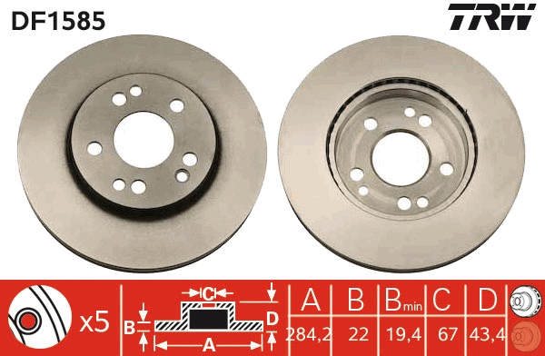 Brake Disc (DF1585)