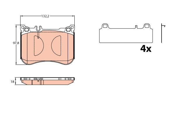 Brake Pad Set, disc brake (GDB2144)