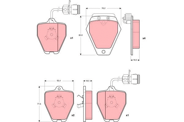 Brake Pad Set, disc brake (GDB1162)