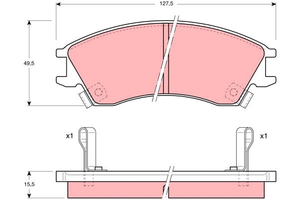 Brake Pad Set, disc brake (GDB992)