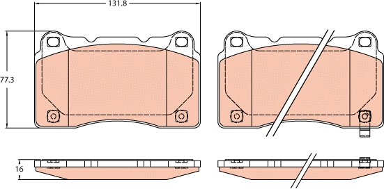Brake Pad Set, disc brake (GDB2237)