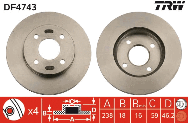 Brake Disc (DF4743)