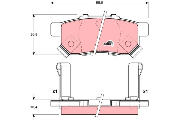 Brake Pad Set, disc brake (GDB3174AT)