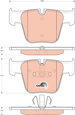 Brake Pad Set, disc brake (GDB1674)