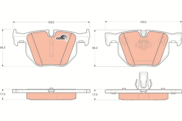 Brake Pad Set, disc brake (GDB1727)