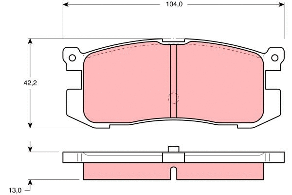 Brake Pad Set, disc brake (GDB1025)