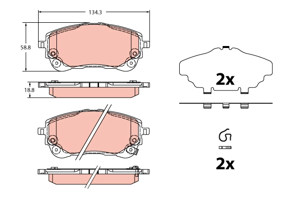 Brake Pad Set, disc brake (GDB2349)