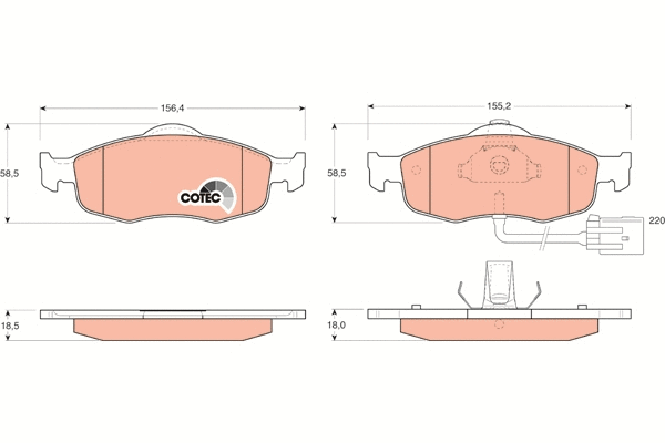 Brake Pad Set, disc brake (GDB1108)