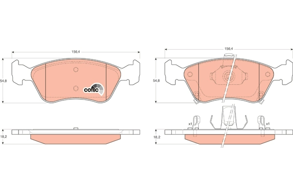 Brake Pad Set, disc brake (GDB3163AT)