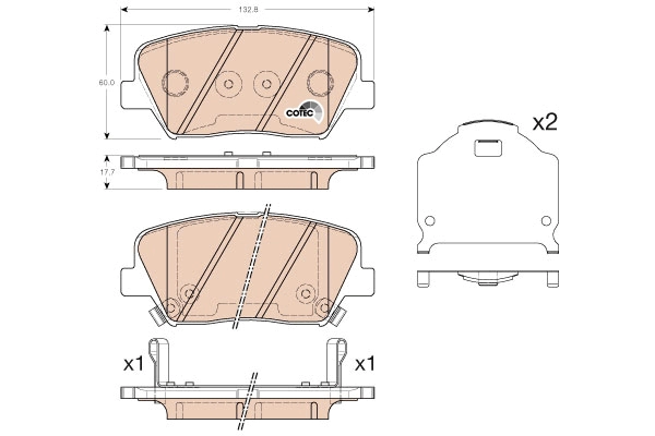 Brake Pad Set, disc brake (GDB3549AT)