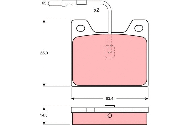 Brake Pad Set, disc brake (GDB803)