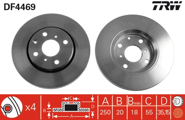 Brake Disc (DF4469)