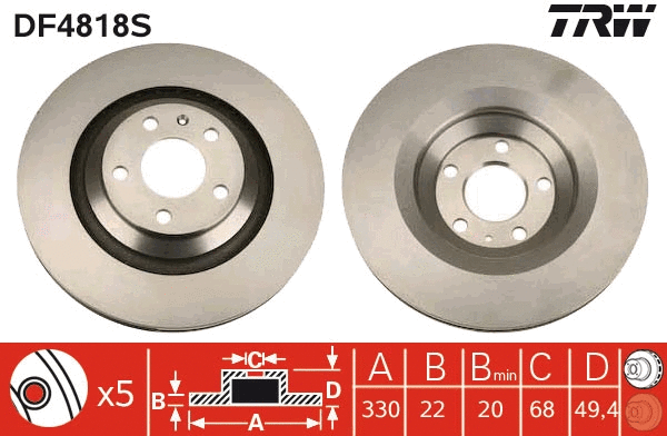 Brake Disc (DF4818S)
