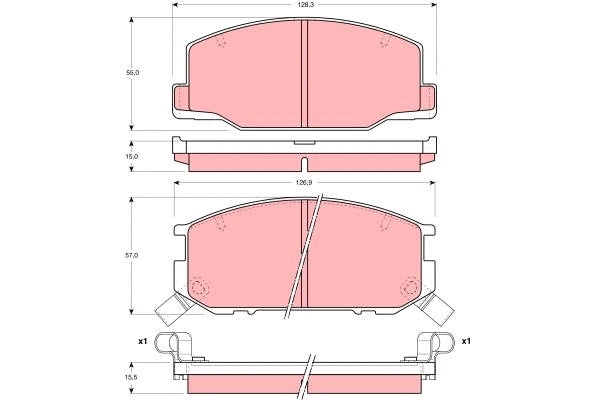 Brake Pad Set, disc brake (GDB1190)