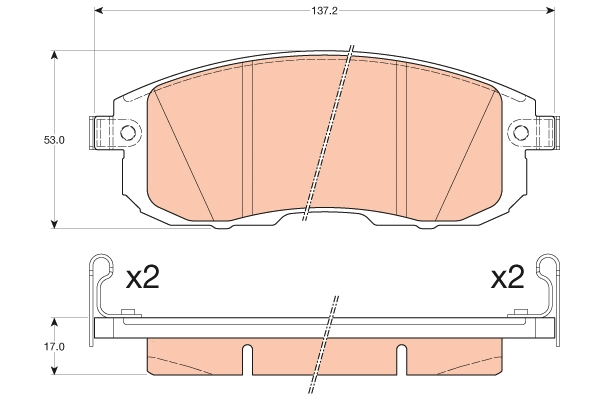 Brake Pad Set, disc brake (GDB3616)
