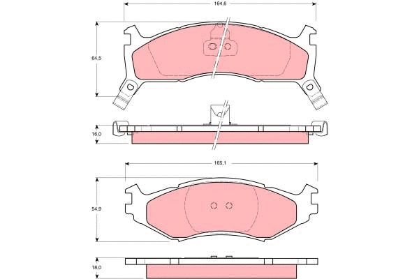 Brake Pad Set, disc brake (GDB1158)
