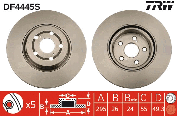 Brake Disc (DF4445S)