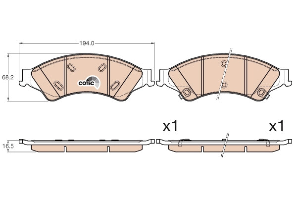 Brake Pad Set, disc brake (GDB2005AT)
