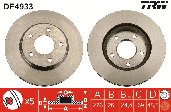Brake Disc (DF4933)