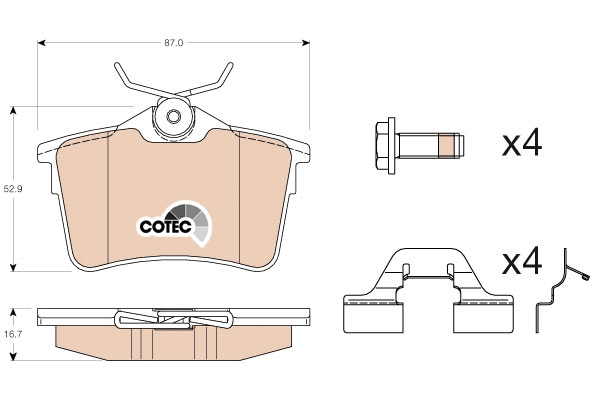 Brake Pad Set, disc brake (GDB1799)