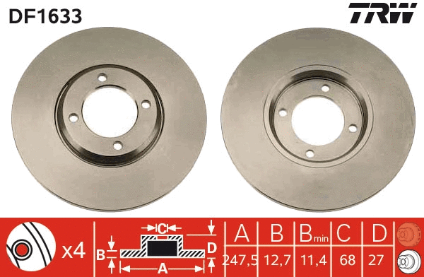 Brake Disc (DF1633)