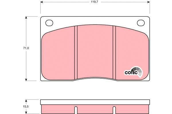 Brake Pad Set, disc brake (GDB585)
