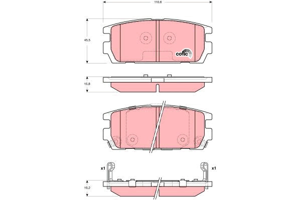 Brake Pad Set, disc brake (GDB3296AT)